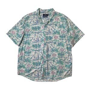 Vineyard Vines Shirt Mens XL Extra Large SLIM Fit Murray Ocean Terrace Hawaiian